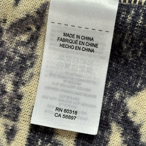 Lucky Brand Aztec Print Fringe Cardigan Sweater Boho Western Medium - Picture 5 of 7